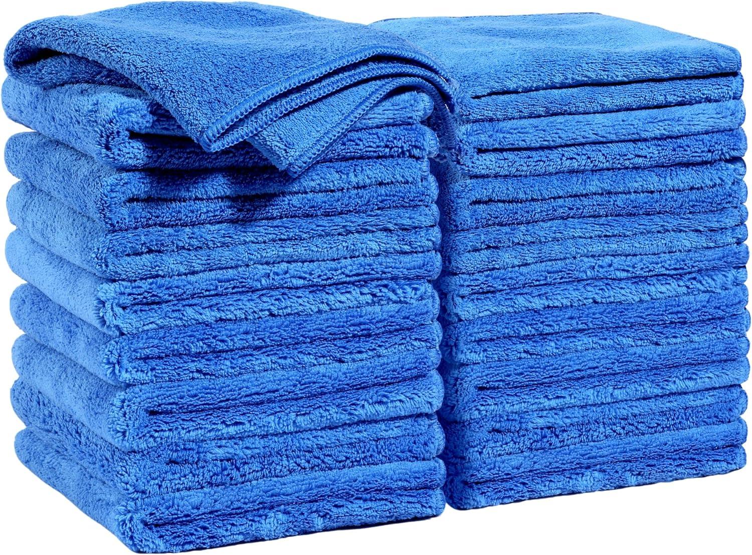 imageJOYMOOP Microfiber Cleaning Cloth Soft Absorbent Cloth MultiPurpose Cleaning Cloth Highly Absorbent Cleaning Rags LintFree StreakFree Cleaning Cloths for Kitchen Home Office3PcsBlue