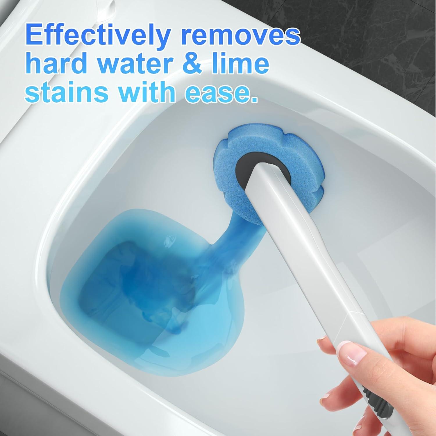 imageJOYMOOP Ultimate AllinOne Cleaning Bundle White Flat Mop and Bucket with Microfiber Pad 12 Disposable Toilet Brushes with 36 Fragrant Refill Pads Floor Window and Bathroom Cleaner Kit