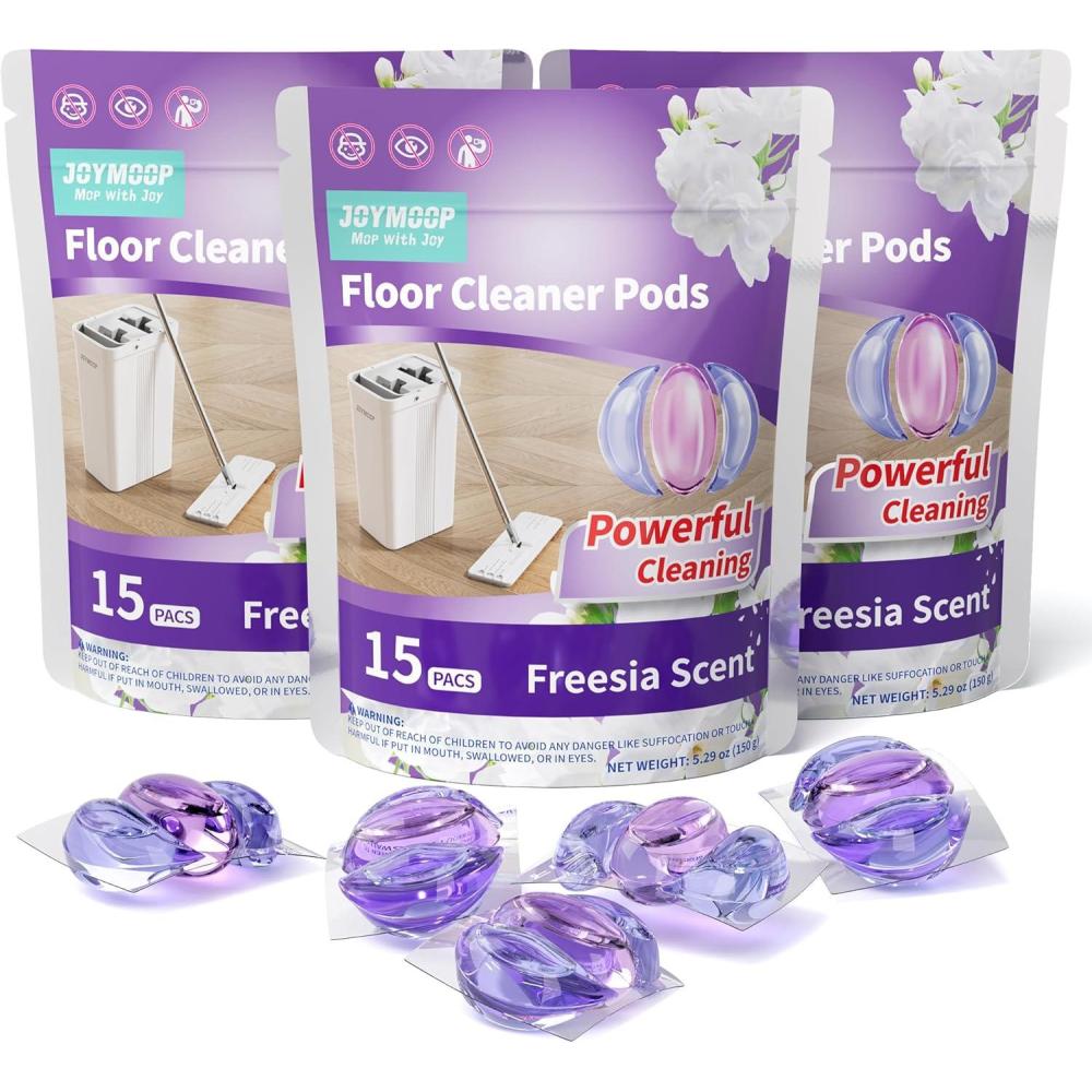 imageJOYMOOP Floor Cleaner for Mopping 45 PCS Mopping Solution Hardwood Floor Cleaner Works Perfectly with Mop Bucket3 Count Pack of 45