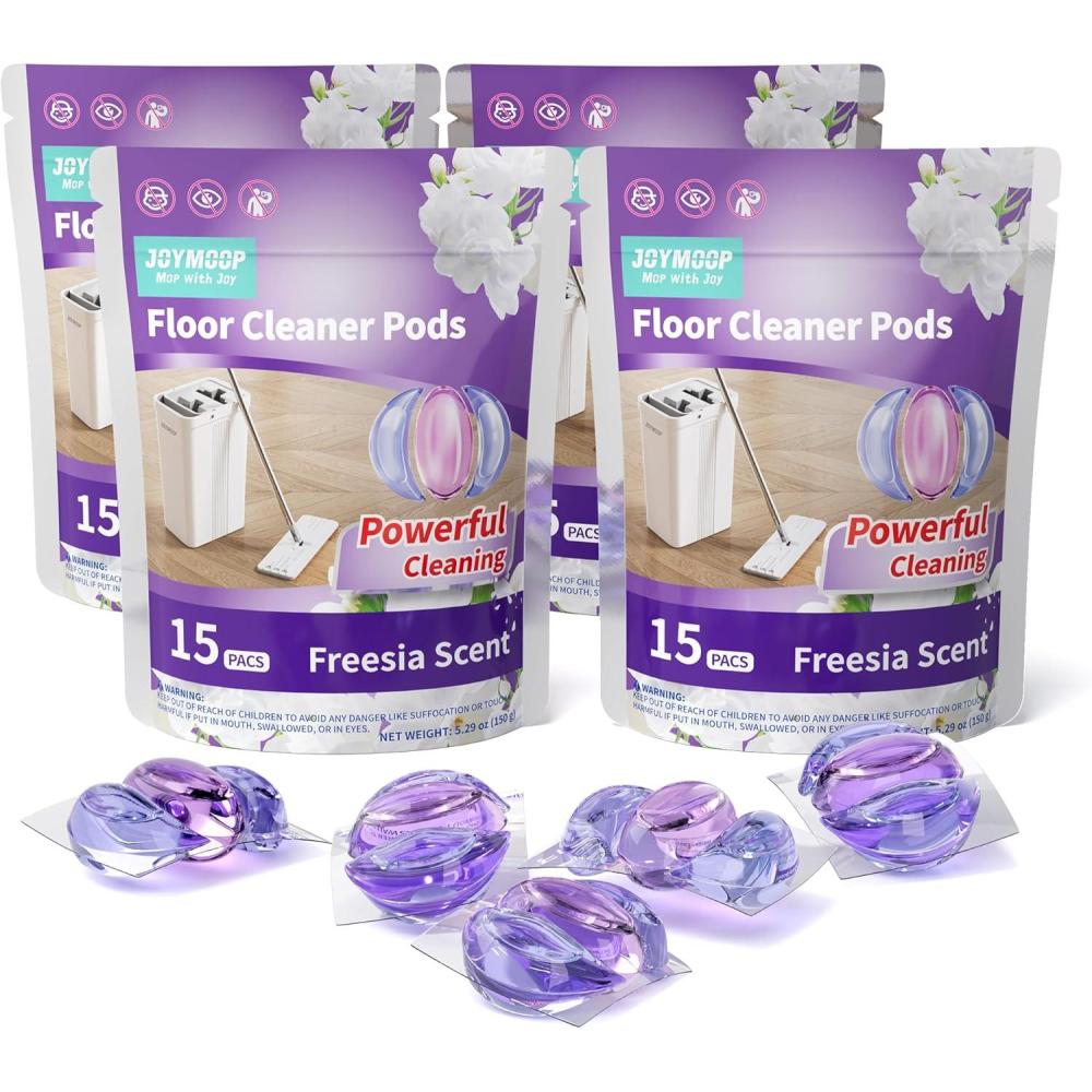imageJOYMOOP Floor Cleaner for Mopping 45 PCS Mopping Solution Hardwood Floor Cleaner Works Perfectly with Mop Bucket4 Count Pack of 60
