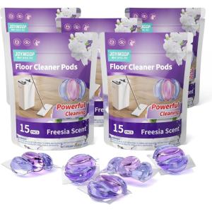 JOYMOOP Floor Cleaner for Mopping, 45 PCS Mopping Solution, Hardwood Floor Cleaner, Works Perfectly with Mop Bucket(5 Count (Pack of 75))