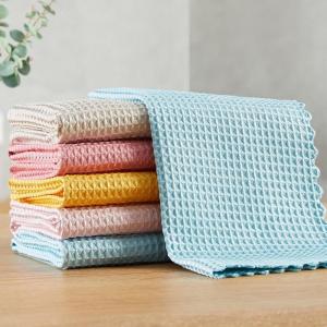JOYMOOP Microfiber Cleaning Cloth, Soft Absorbent Cloth, Multi-Purpose Cleaning Cloth, Highly Absorbent Cleaning Rags, Lint-Free, Streak-Free Cleaning Cloths for Kitchen Home Office-3Pcs(Mixed [Pink+blue+orange+beige])