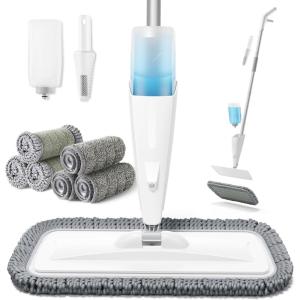 JOYMOOP Spray Mop for Floor Cleaning, Dry Wet Microfiber With 18oz Refillable Bottle and 2 Replacement Pads, for Home or Commercial Use(Microfiber Spary Mop-6pads)