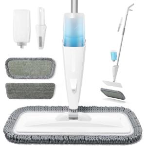JOYMOOP Spray Mop for Floor Cleaning, Dry Wet Microfiber With 18oz Refillable Bottle and 2 Replacement Pads, for Home or Commercial Use(Microfiber Spary Mop-2pads)