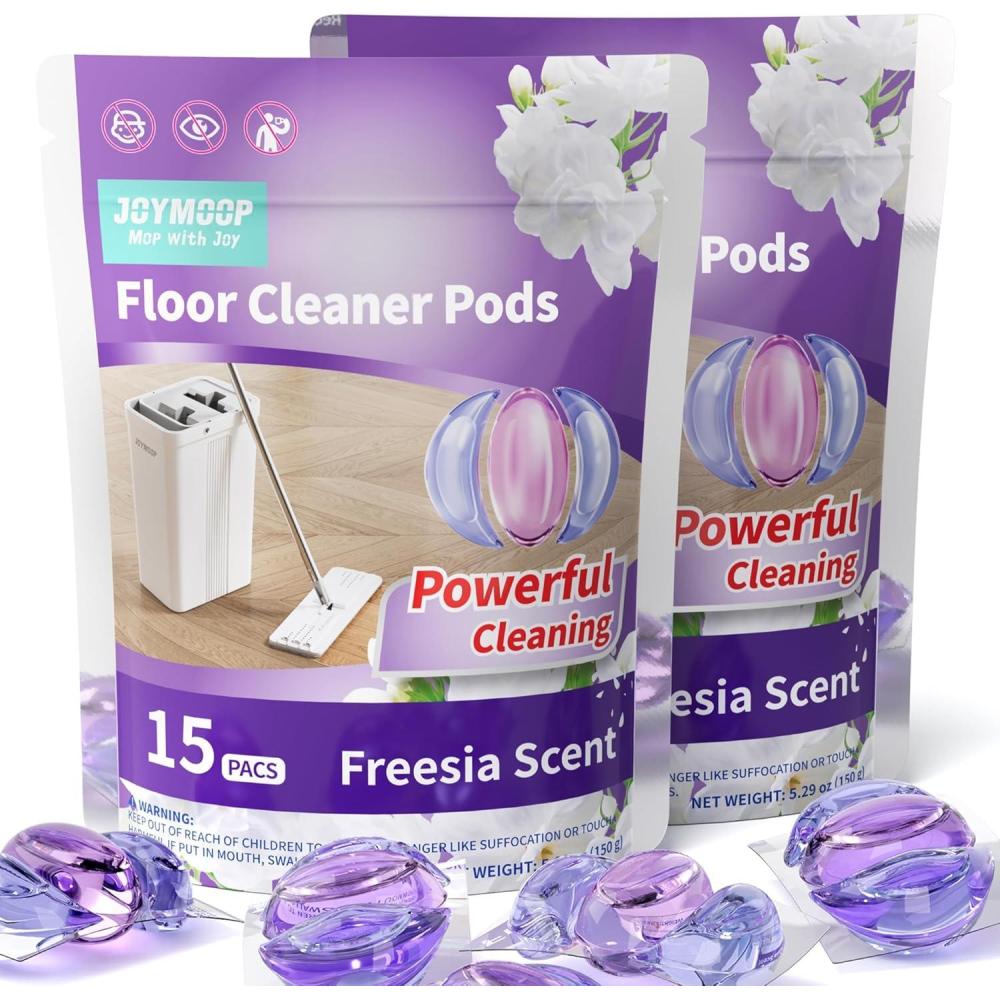 imageJOYMOOP Floor Cleaner for Mopping 45 PCS Mopping Solution Hardwood Floor Cleaner Works Perfectly with Mop Bucket2 Count Pack of 30