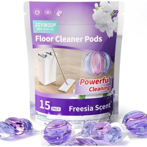 JOYMOOP Floor Cleaner for Mopping, 45 PCS Mopping Solution, Hardwood Floor Cleaner, Works Perfectly with Mop Bucket(1 Count (Pack of 15))