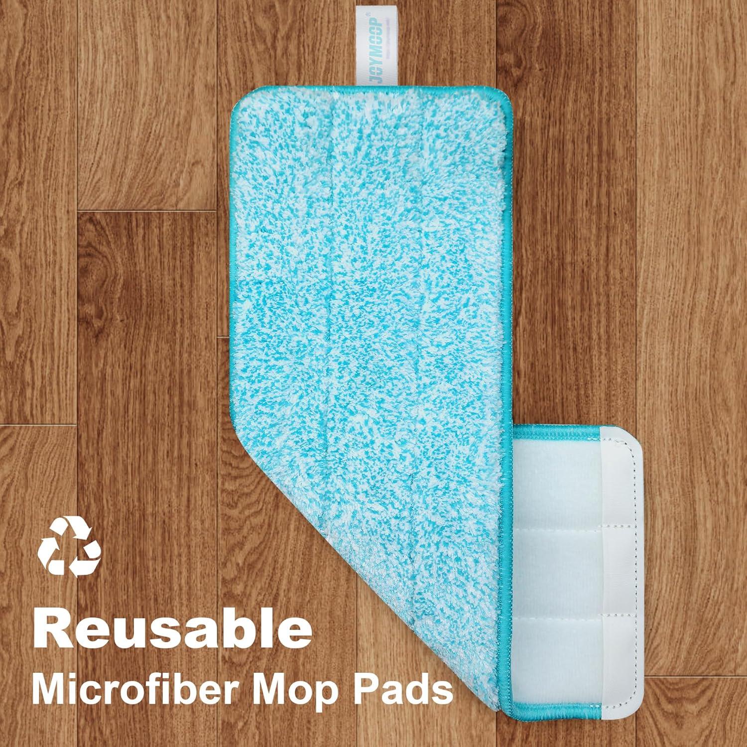 image:imageJOYMOOP Flat Mop Head with 13inch Microfiber Mop Pad Replacement Pink 1 PackGrey Cyan Blue