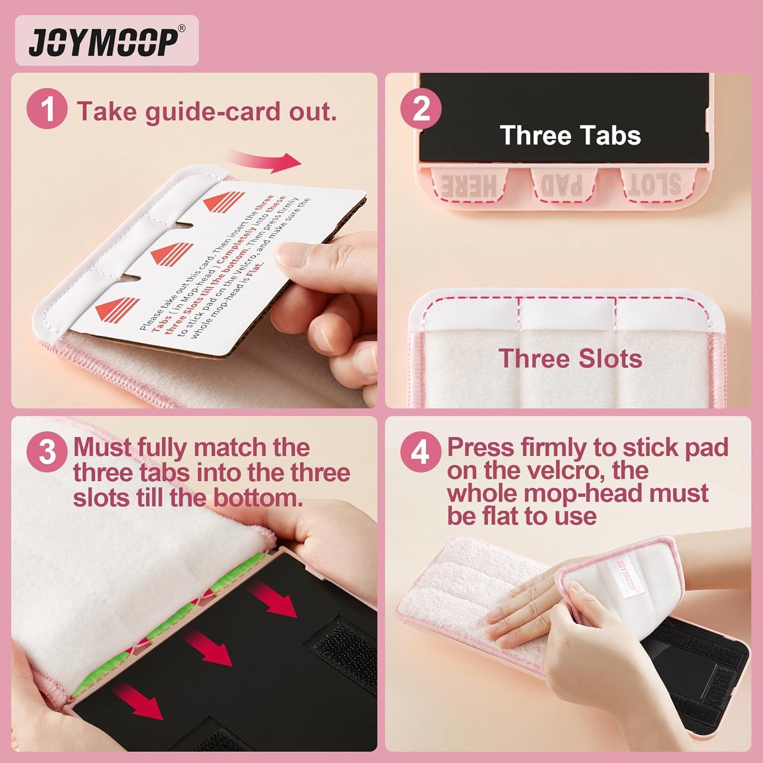 image:imageJOYMOOP Flat Mop Head with 13inch Microfiber Mop Pad Replacement Pink 1 PackPink