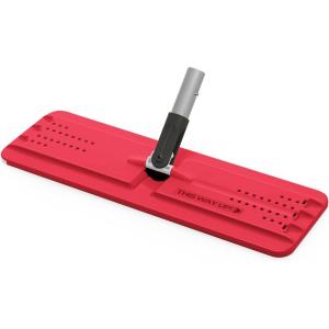 JOYMOOP Flat Mop Head, with 13-inch Microfiber Mop Pad Replacement – Pink, 1 Pack(Black & Red)