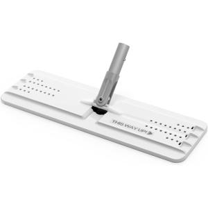 JOYMOOP Flat Mop Head, with 13-inch Microfiber Mop Pad Replacement – Pink, 1 Pack(White)